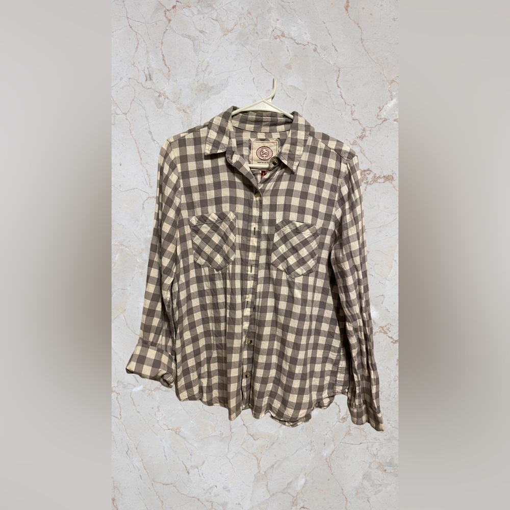 Grey Women’s lightweight flannel blouse
